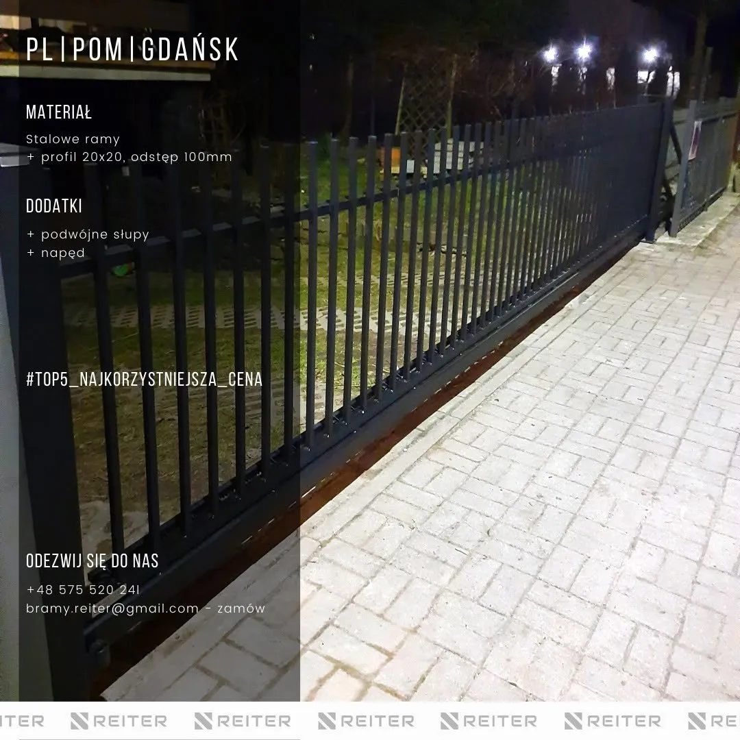 Brama przesuwna 6m Bytów