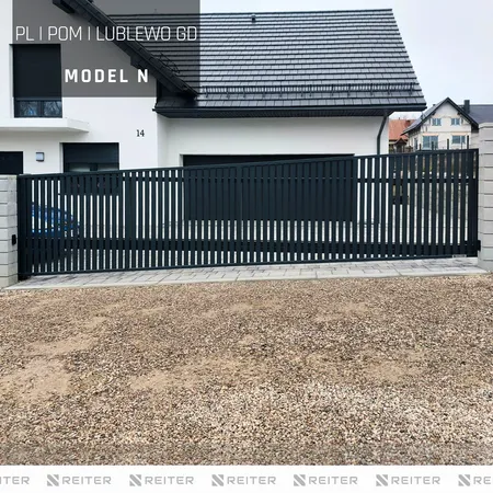 Brama przesuwna na skośny wjazd powiat bytowskim