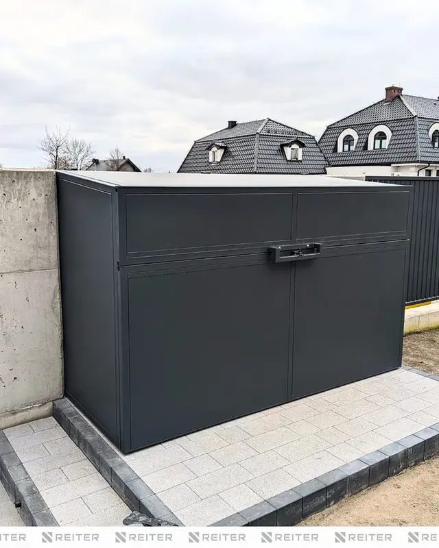 Nowoczesna wiata na kubły