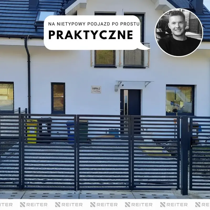 Brama harmonijkowa z montazem i automatyka, z furtka - ogrodzenie poziome, Gdansk Piecki-Migowo 2