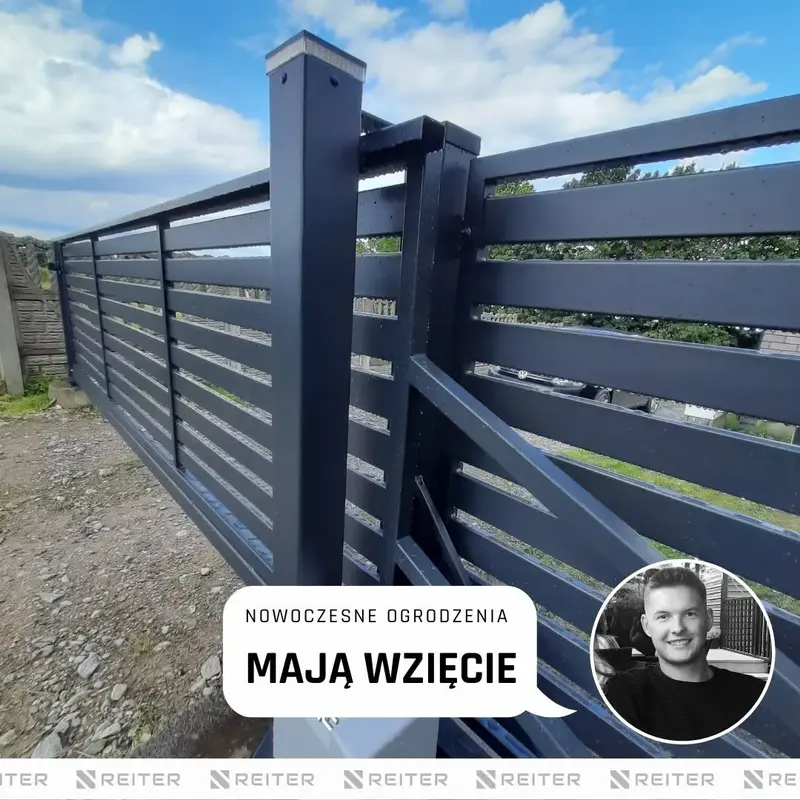Brama przesuwna, furtka i ogrodzenie poziome z montazem i automatyka - Puzdrowo, gmina Sierakowice 2