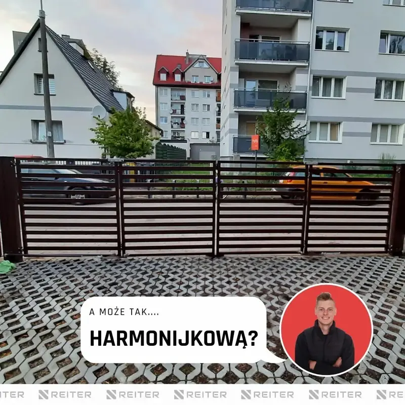 brama harmonijkowa skladana z poziomym ogrodzeniem gdansk brzezno Model A2 (2)