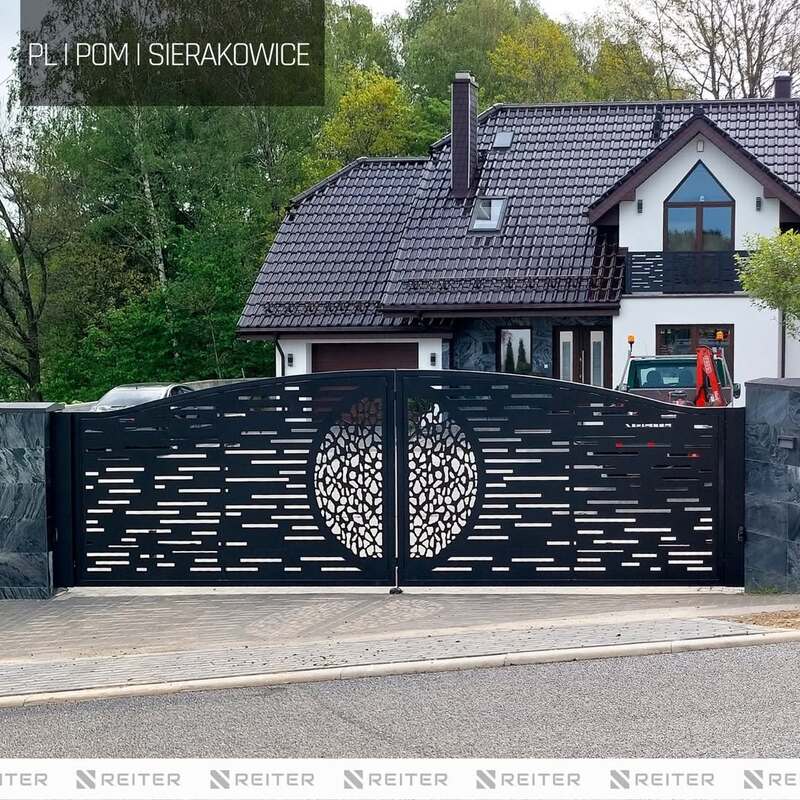 brama wjazdowa wycinana laserowo cnc nowoczesna sierakowice kartuski pomorskie
